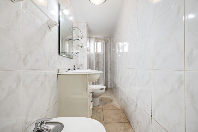 Contemporary Bathroom with Large Tiles